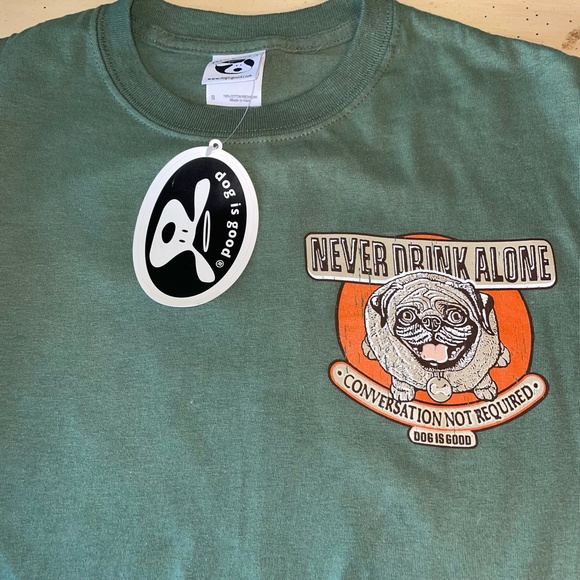 PUG Dog Beer Brewery T Shirt Stout Malt Licker Unisex Funny NWT NEW - Picture 3 of 4